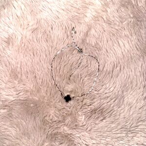 Cross Bracelet in Black & Silver